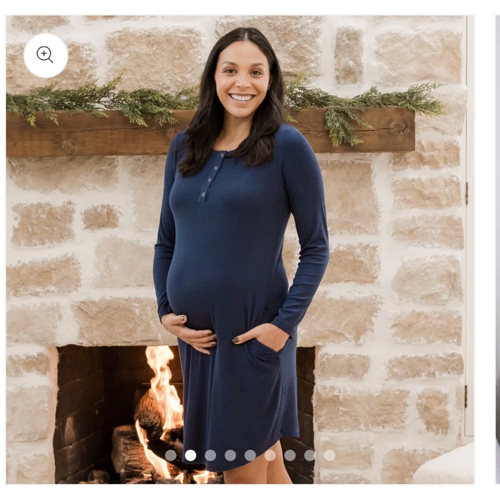 Kindred Bravely Betsy Ribbed Bamboo Maternity & Nursing Nightgown